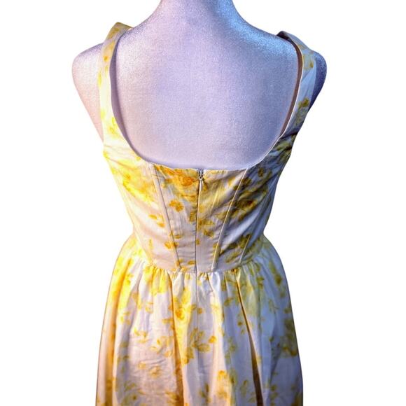 WAYF Yellow White Floral Desi Corset Dress Size XS NWT - Picture 6 of 10